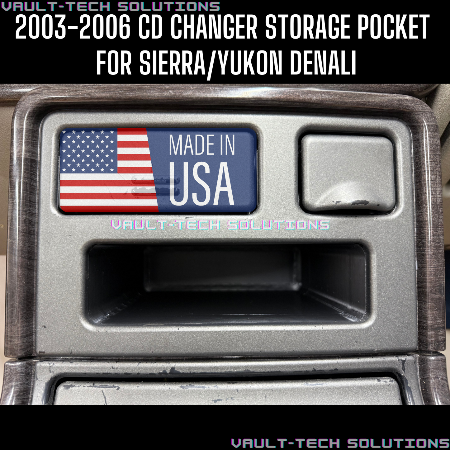 2003-2006 Escalade ESV EXT Sierra Yukon Denali CD Changer Pocket Storage Cubby