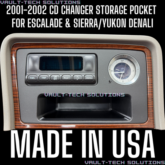 2001-2002 Escalade EXT Sierra Yukon Denali CD Changer Pocket Storage Cubby