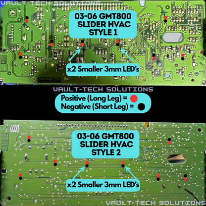 Led Climate Control Upgrade Kit Slider Silverado Sierra Yukon Tahoe 03-06 Blue Green Red White Purple Warm White