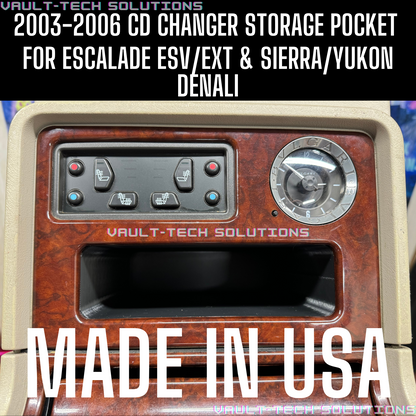 2003-2006 Escalade ESV EXT Sierra Yukon Denali CD Changer Pocket Storage Cubby