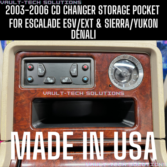 2003-2006 Escalade ESV EXT Sierra Yukon Denali CD Changer Pocket Storage Cubby