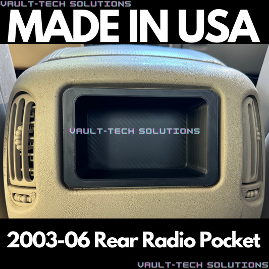 2003-2006 Silverado Escalade Tahoe Denali Console Rear Radio Delete Pocket Cubby
